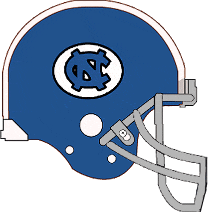 North Carolina Tar Heels 1967-1977 Helmet iron on paper